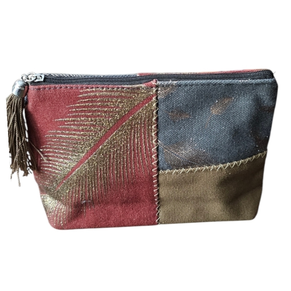 Glittery Feather Pattern Multicolor Patchwork Cos… - image 2